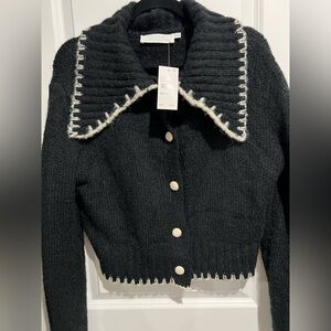 ASTR (Nordstrom brand) Black cardigan with exaggerated collar